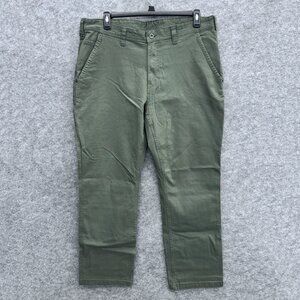 Eddie Bauer Men’s Canvas Utility Stretch Pants, Green, Size 36x32 NEW